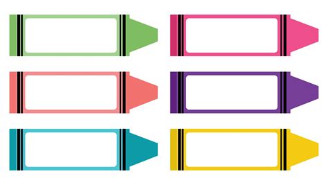 Crayon Name Tags Printable inspiration